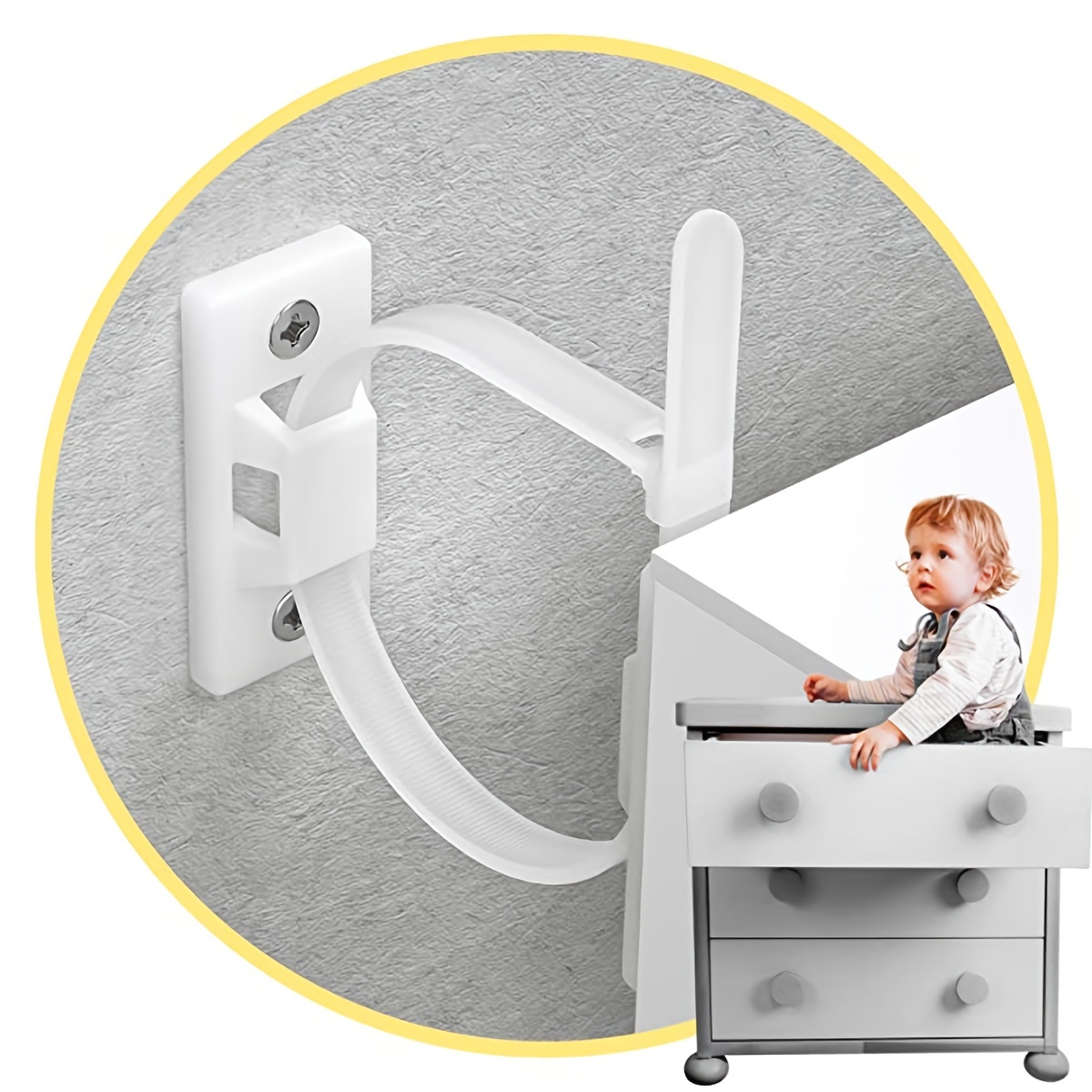 Earthquake Anchor Strap - Möbelanker verbesserte Möbelgurte für die Baby-Proofing,