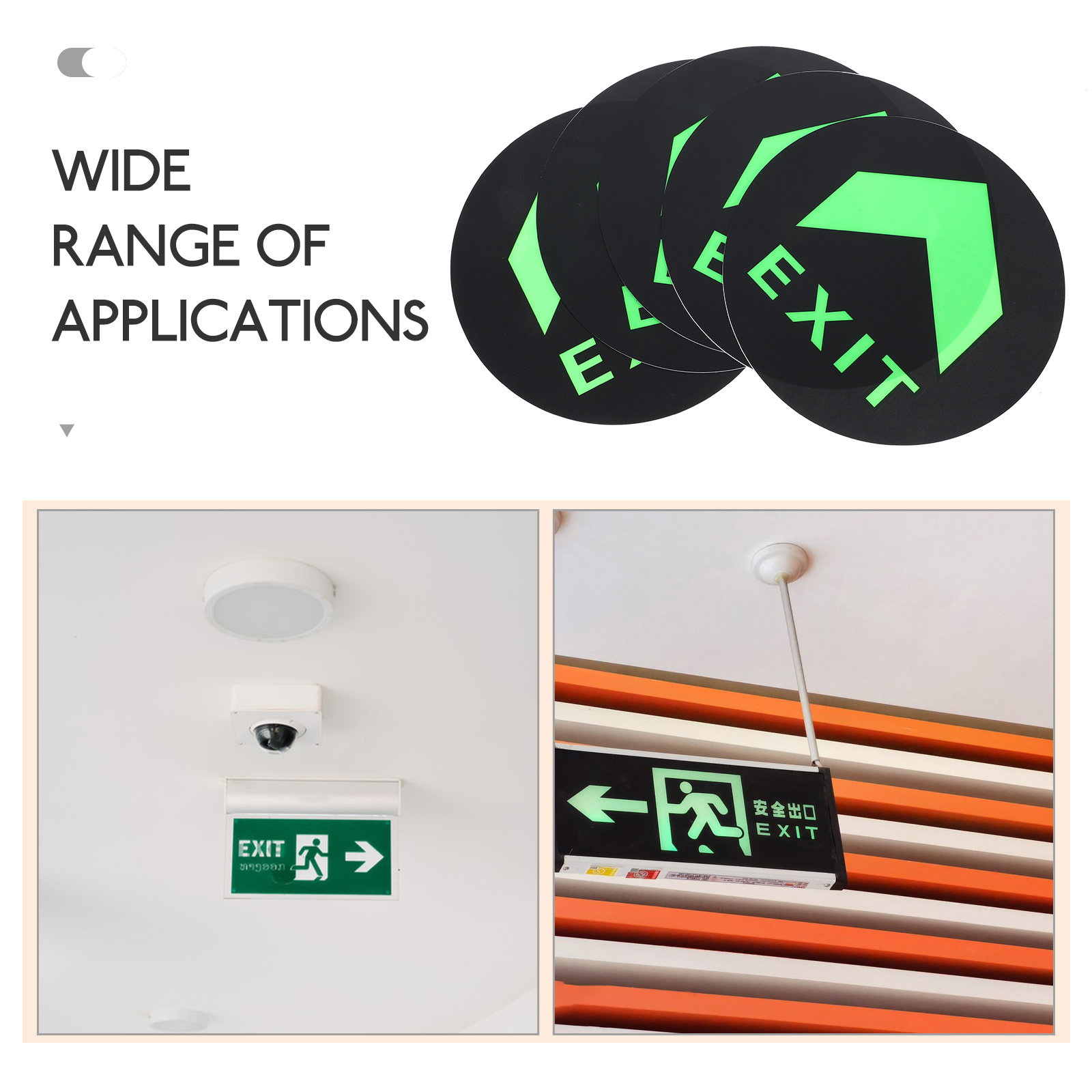 5 Stück Nachtleuchtende Notaus – Emergency Exit Sign Bewertung und Preis